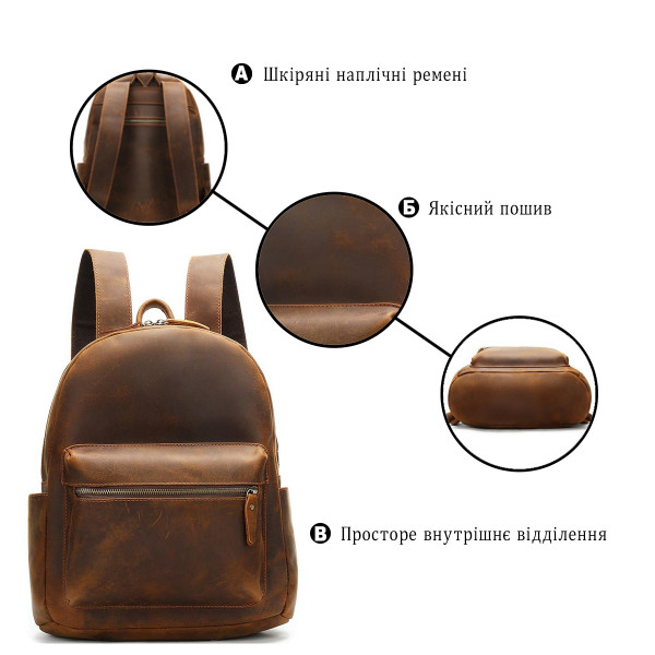 Рюкзак для ноутбука Vintage 14699 Crazy Коричневый